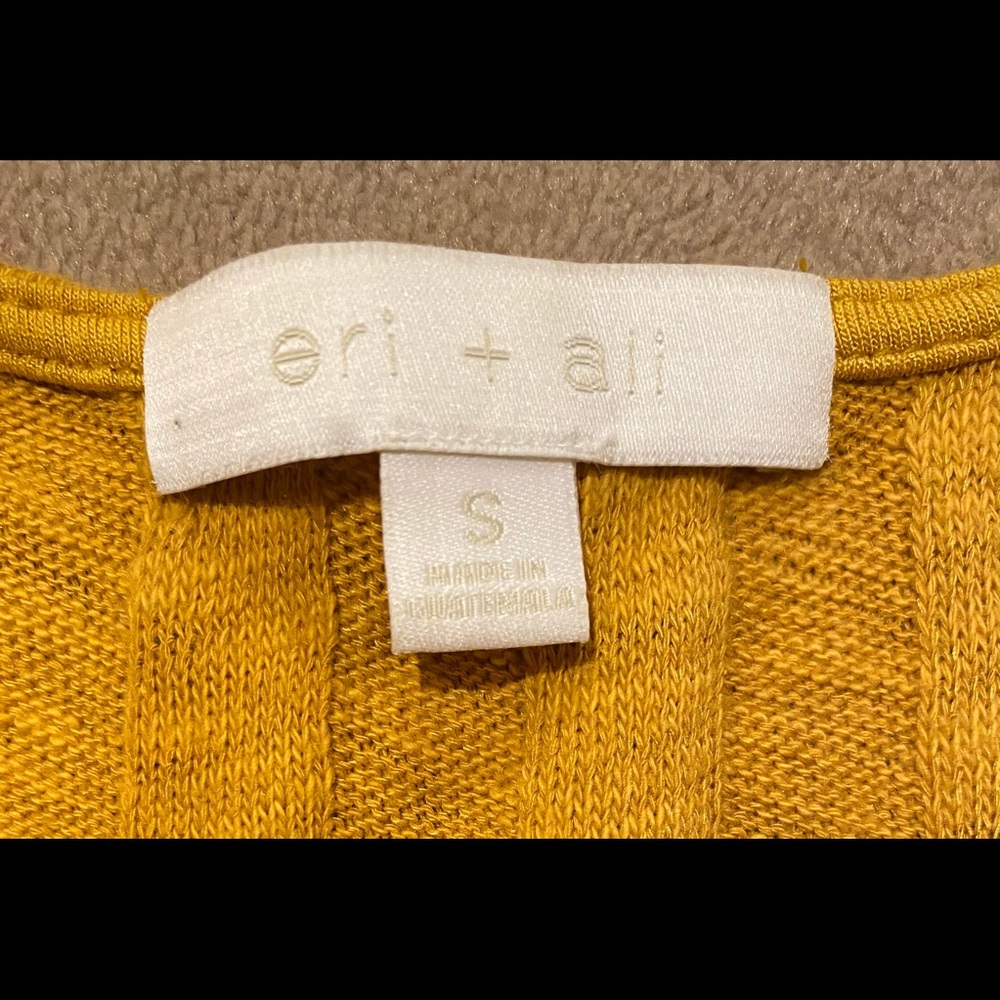 Anthropologie Eri + Ali Beachcomber Sweater Tank.  Gold/Mustard Yellow. Small. - Picture 6 of 6